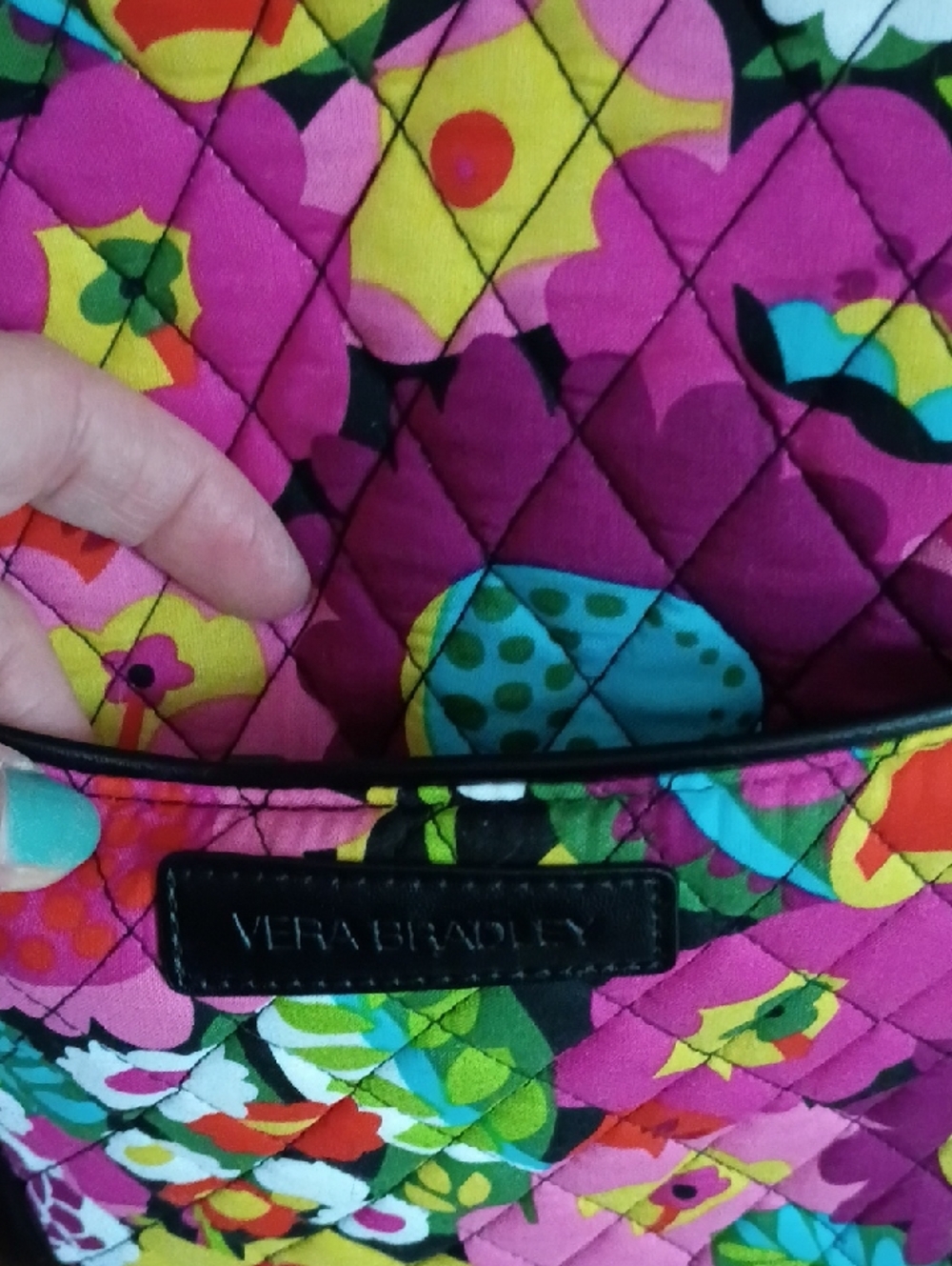 Vera Bradley Quilted Floral Tote Bag - Picture 2 of 13